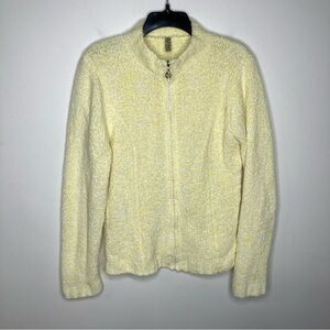 Soybu yellow fuzzy fleece jacket size large